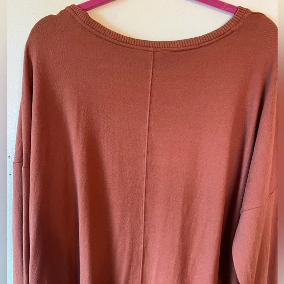 Plus Size Rust Crew Neck Long Sleeve Sweater NWT - Picture 8 of 8